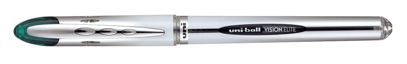 uni ball vision elite ub 200 rollerball de tinta liquida punta de bola 0.8mm sistema antifugas para viajes color verde