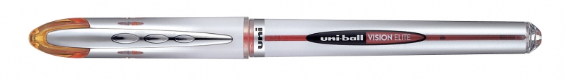 uni ball vision elite ub 200 rollerball de tinta liquida punta de bola 0.8mm sistema antifugas para viajes color naranja