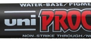 uni ball pm 122 marcador de tinta pigmentada punta de bala 1.2 1.8mm ideal para pizarras de papel tinta inodora color negro