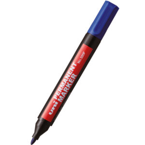uni ball 320f marcador permanente punta conica 1 3mm tinta base aceite resistente al agua sin xileno color azul