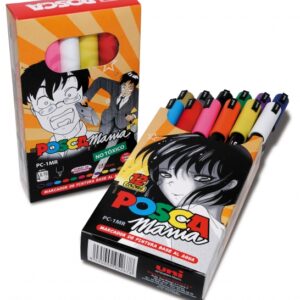 posca pc 1mr pack de 12 marcadores de pintura punta roller de fibra 0.7mm tinta base al agua resistente a la luz no permanente colores surtidos