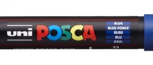 posca pc 1m marcador de pintura punta de poliester conica 0.7mm tinta base al agua resistente a la luz color azul