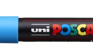 posca pc 1m marcador de pintura punta conica 0.7mm linea fina tinta base al agua resistente a la luz color azul claro