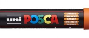 posca pc 1m marcador de pintura punta conica 0.7mm tinta base al agua no permanente resistente a la luz color naranja