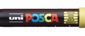 posca pc 1m marcador de pintura punta de poliester conica 0.7mm tinta base al agua resistente a la luz color amarillo