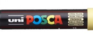 posca pc 1m marcador de pintura punta de poliester conica 0.7mm tinta base al agua resistente a la luz no permanente color amarillo pajizo