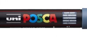 posca pc 1m marcador de pintura base al agua punta de poliester conica 0.7mm linea fina resistente a la luz color gris pizarra
