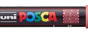 posca pc 1m marcador de pintura punta conica 0.7mm tinta base al agua resistente a la luz color rosa coral