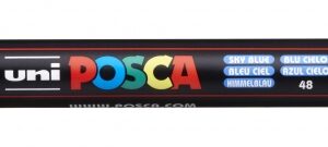 posca pc 3m marcador de pintura punta conica 0.9 1.3mm tinta base al agua resistente a la luz no permanente color azul cielo