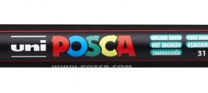 posca pc 3m marcador de pintura punta de poliester conica 0.9 1.3mm tinta base al agua resistente a la luz color verde esmeralda