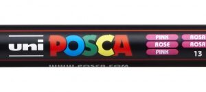 posca pc 3m marcador de pintura punta de poliester conica 0.9 1.3mm tinta base al agua resistente a la luz color rosa