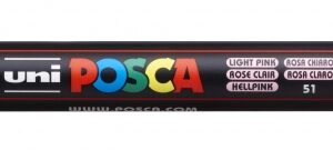 posca pc 3m marcador de pintura punta de poliester conica 0.9 1.3mm tinta base al agua resistente a la luz no permanente color rosa claro