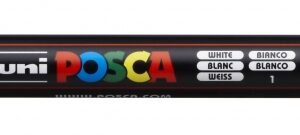 posca pc 3m marcador de pintura punta de poliester conica 0.9 1.3mm tinta base al agua resistente a la luz color blanco
