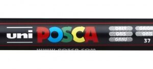 posca pc 3m marcador de pintura punta conica de poliester 0.9 1.3mm tinta base al agua resistente a la luz color gris