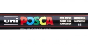 posca pc 3m marcador de pintura punta conica de poliester 0.9 1.3mm tinta base al agua resistente a la luz color marron oscuro