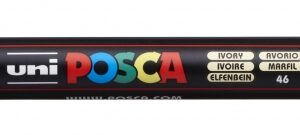 posca pc 3m marcador de pintura base al agua punta conica de poliester 0.9 1.3mm linea fina resistente a la luz color marfil