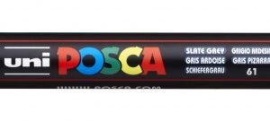 posca pc 3m marcador de pintura base al agua punta conica de poliester 0.9 1.3mm linea fina resistente a la luz color gris pizarra