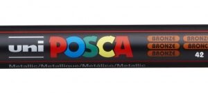 posca pc 3m marcador de pintura punta conica 0.9 1.3mm tinta base al agua resistente a la luz no permanente color bronce