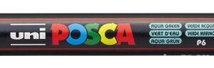 posca pc 3m marcador de pintura punta de poliester conica 0.9 1.3mm tinta base al agua resistente a la luz no permanente ideal para carteleria y decoracion color verde marino