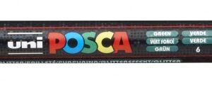 posca pc 3ml marcador de pintura base al agua punta conica de 0.9 1.3mm no permanente resistente a la luz inodoro ideal para carteleria y decoracion color verde