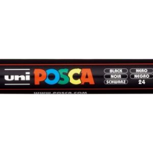 posca pc 5m marcador de pintura punta de bala 1.8 2.5mm tinta base al agua resistente a la luz color negro