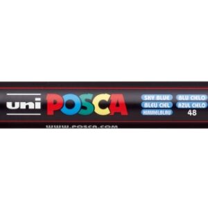 posca pc 5m marcador de pintura punta de poliester 1.8 2.5mm tinta base al agua resistente a la luz no permanente color azul cielo