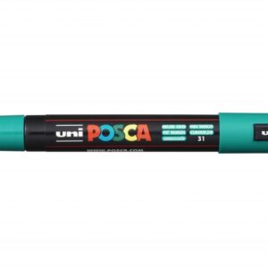 posca pc 5m marcador de pintura punta de poliester 1.8 2.5mm tinta base al agua resistente a la luz no permanente color verde esmeralda