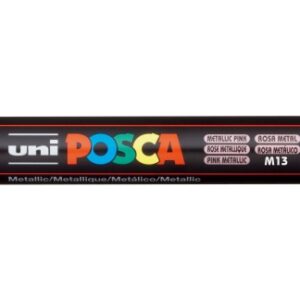 posca pc 5m marcador de pintura punta de poliester 1.8 2.5mm tinta base al agua resistente a la luz color rosa metálico