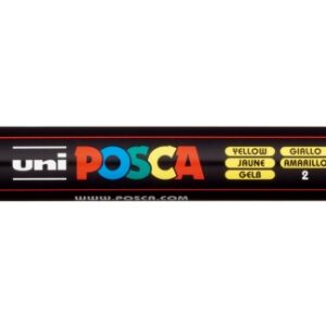 posca pc 5m marcador de pintura punta de poliester 1.8 2.5mm tinta base al agua resistente a la luz no permanente color amarillo