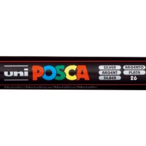 posca pc 5m marcador de pintura punta de poliester 1.8 2.5mm tinta base al agua resistente a la luz color plata