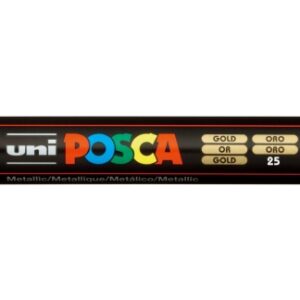 posca pc 5m marcador de pintura punta de poliester 1.8 2.5mm tinta base al agua resistente a la luz color oro
