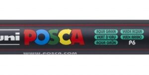posca pc 5m marcador de pintura punta de poliester 1.8 2.5mm tinta base al agua resistente a la luz no permanente color verde marino
