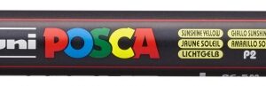 posca pc 5m marcador de pintura punta de poliester 1.8 2.5mm tinta base al agua resistente a la luz color amarillo sol