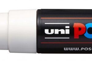 posca pc 7m marcador de pintura punta de poliester forma de bala 4.5 5.5mm tinta base al agua resistente a la luz color blanco