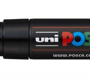 posca pc 8k marcador de pintura punta biselada acrilica 8mm tinta base al agua resistente a la luz no permanente color negro
