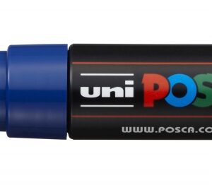 posca pc 8k marcador de pintura punta biselada acrilica 8mm tinta base al agua resistente a la luz ideal para carteleria y decoracion color azul