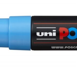 posca pc 8kmarcador de pintura punta biselada acrilica 8mm tinta base al agua no permanente resistente a la luz ideal para carteleria y decoracion color azul claro