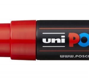 posca pc 8k marcador de pintura punta biselada acrilica 8mm tinta base al agua resistente a la luz color rojo