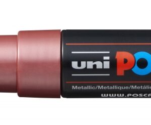 posca pc 8k marcador de pintura punta biselada acrilica 8mm tinta base al agua no permanente resistente a la luz ideal para carteleria y decoracion color rojo metálico