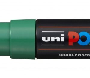 posca pc 8k marcador de pintura base al agua punta biselada acrilica 8mm linea gruesa resistente a la luz color verde
