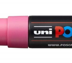 posca pc 8k marcador de pintura punta biselada acrilica 8mm tinta base al agua no permanente resistente a la luz ideal para carteleria y decoracion color rosa