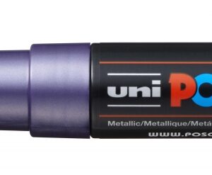 posca pc 8k marcador de pintura punta biselada acrilica 8mm tinta base al agua no permanente resistente a la luz color violeta metálico
