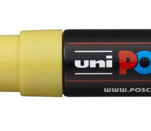 posca pc 8k marcador de pintura punta biselada acrilica 8mm tinta base al agua resistente a la luz no permanente color amarillo