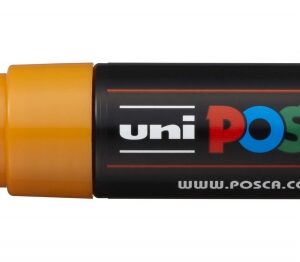 posca pc 8k marcador de pintura base al agua punta biselada acrilica 8mm linea gruesa resistente a la luz no permanente color naranja medio