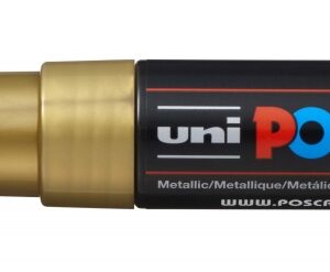 posca pc 8k marcador de pintura punta biselada acrilica 8mm tinta base al agua resistente a la luz no permanente color oro metálico