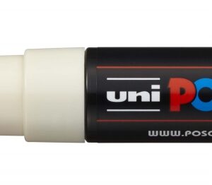 posca pc 8k marcador de pintura punta biselada acrilica 8mm tinta base al agua resistente a la luz no permanente color marfil