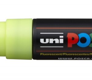 posca pc 8k marcador de pintura punta biselada acrilica 8mm tinta base al agua no permanente resistente a la luz ideal para carteleria y decoracion color amarillo