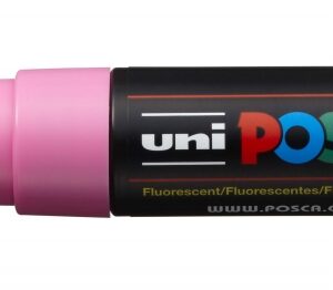 posca pc 8k marcador de pintura punta biselada acrilica 8mm tinta base al agua no permanente resistente a la luz ideal para carteleria y decoracion color rosa