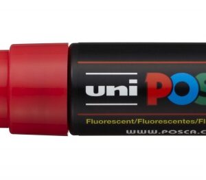 posca pc 8k marcador de pintura punta biselada acrilica 8mm tinta base al agua no permanente resistente a la luz ideal para carteleria y decoracion color rojo
