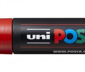 posca pc 17k marcador de pintura punta biselada de poliester 15mm tinta base al agua resistente a la luz no permanente ideal para carteleria y decoracion color rojo